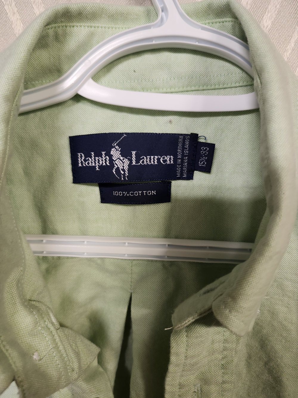 Ralph Lauren Polo Men's Dress Shirt In Green Button Down